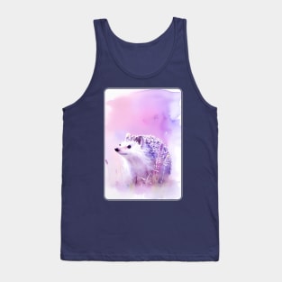 Hedgehog Watercolor Portrait 2 Tank Top